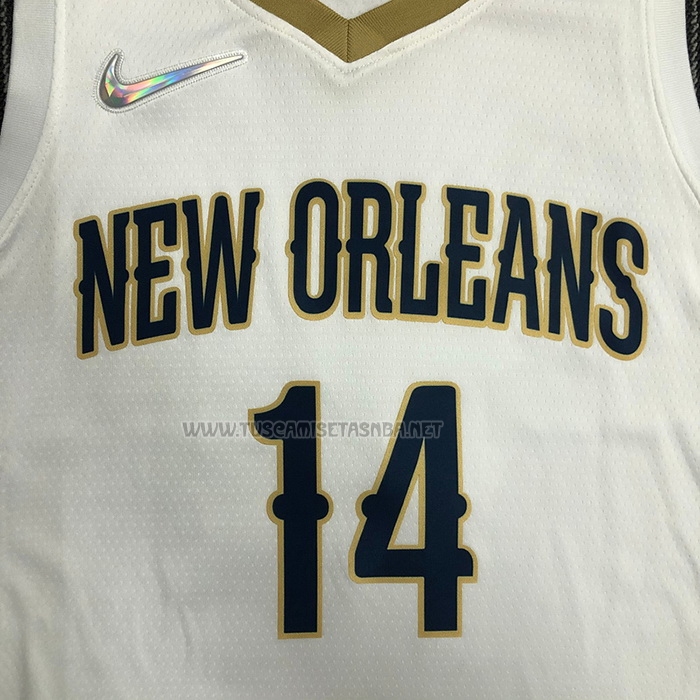 Camiseta Brandon Ingram NO 14 New Orleans Pelicans Association Blanco